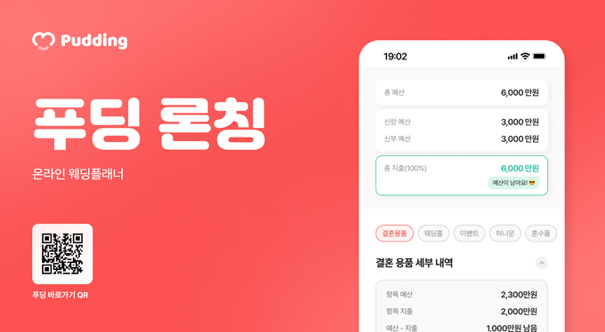 온라인 웨딩플래너 ‘푸딩’은 체크리스트 작성, 예산 자동 분배, 일정 캘린더를 주요 기능으로 제공한다