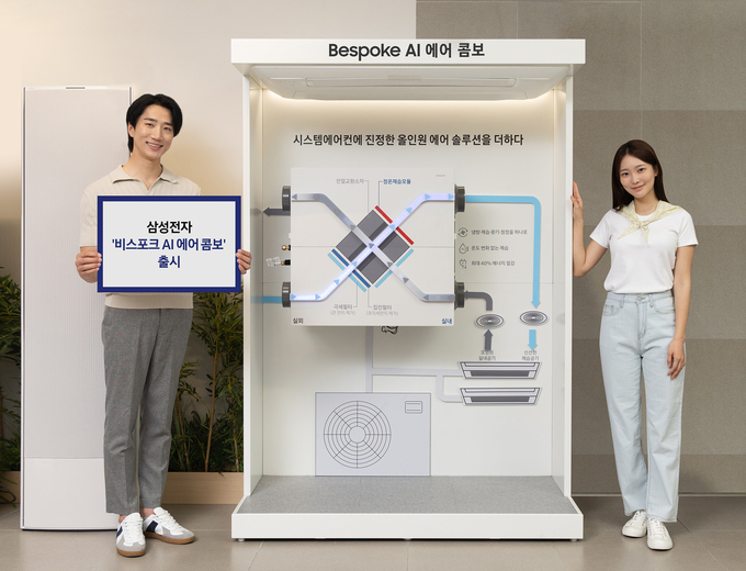 삼성전자가 사계절 내내 집안 곳곳을 쾌적하게 관리하는 똑똑한 공조시스템 ‘비스포크 AI 에어 콤보’를 새롭게 선보였다