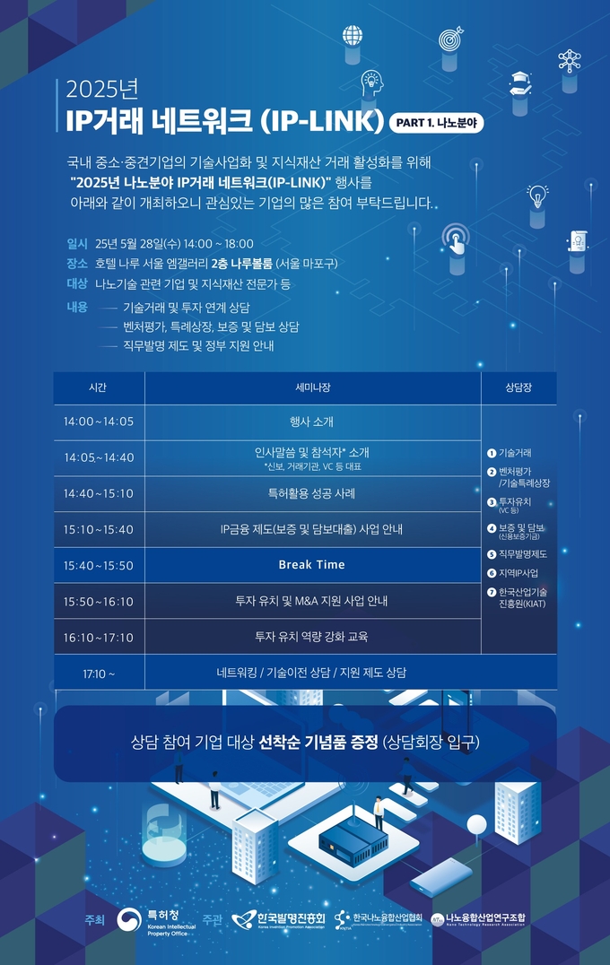 지식재산 거래 네트워크(IP-LINK) 행사 포스터