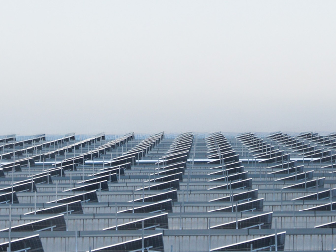 경기도 안성 소재 슬로우베드 매트리스 공장에 설치된 태양광 패널