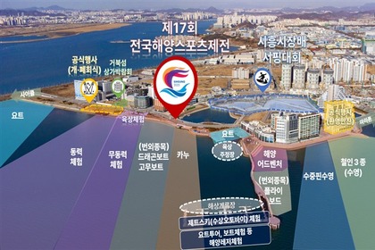 제17회 전국해양스포츠제전 시흥 거북섬에서 개최